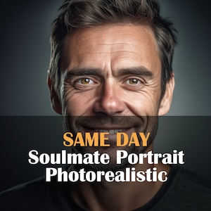 Photorealistic Soulmate drawing | tarot reading | characteristics description | Psychic Reading | Same day | Love | Husband | Relationship
