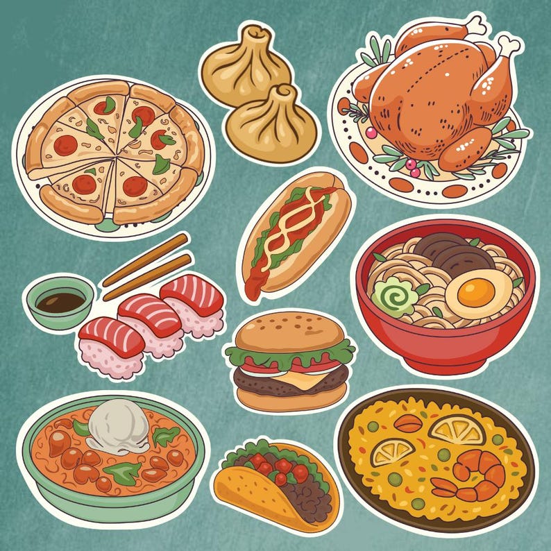 Sticker For Cooking Cute Kitchen Stickers, Digital Cooking Stickers for Goodnotes and ...