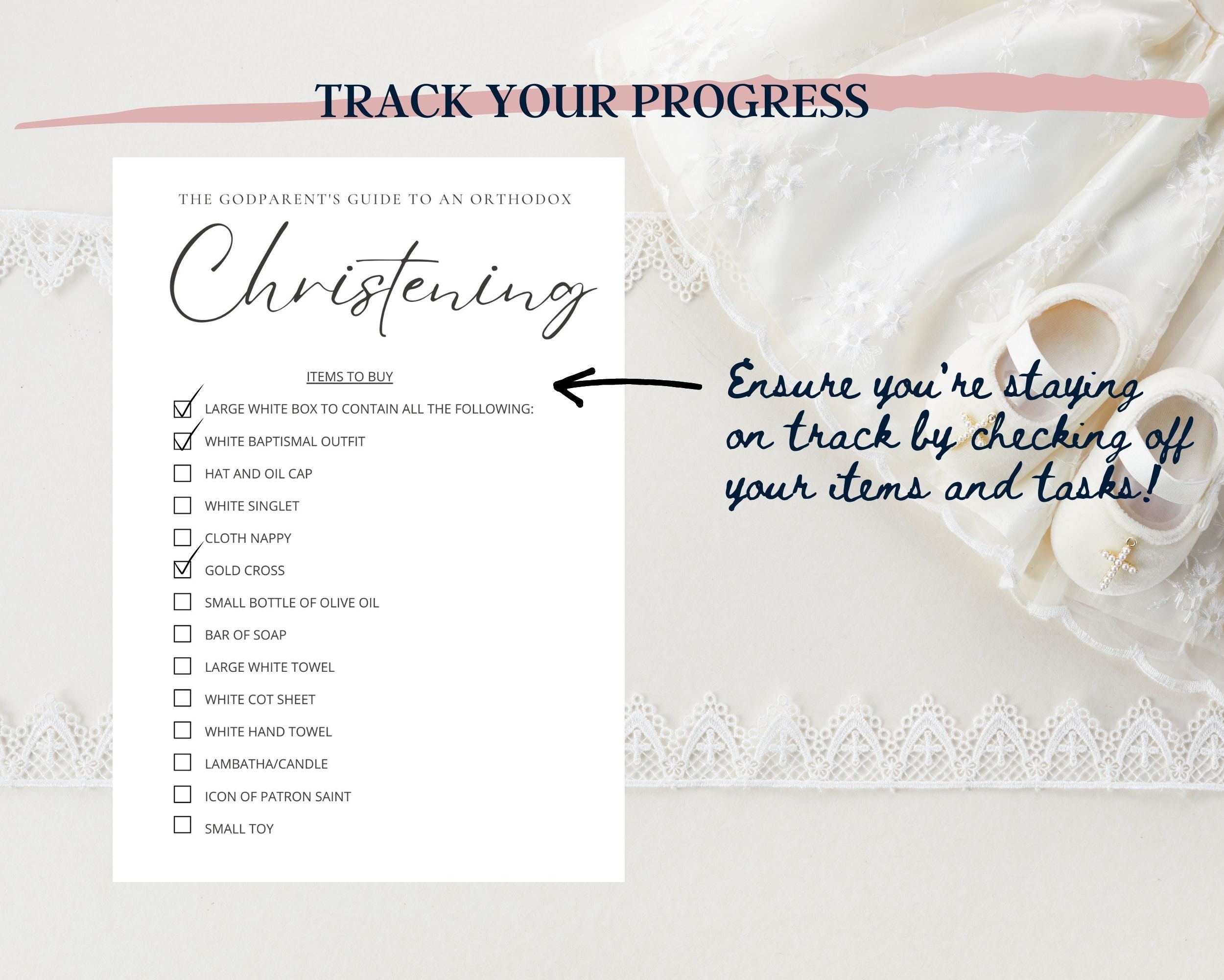 PRINTABLE Godparent's Christening Checklist for Orthodox Etsy