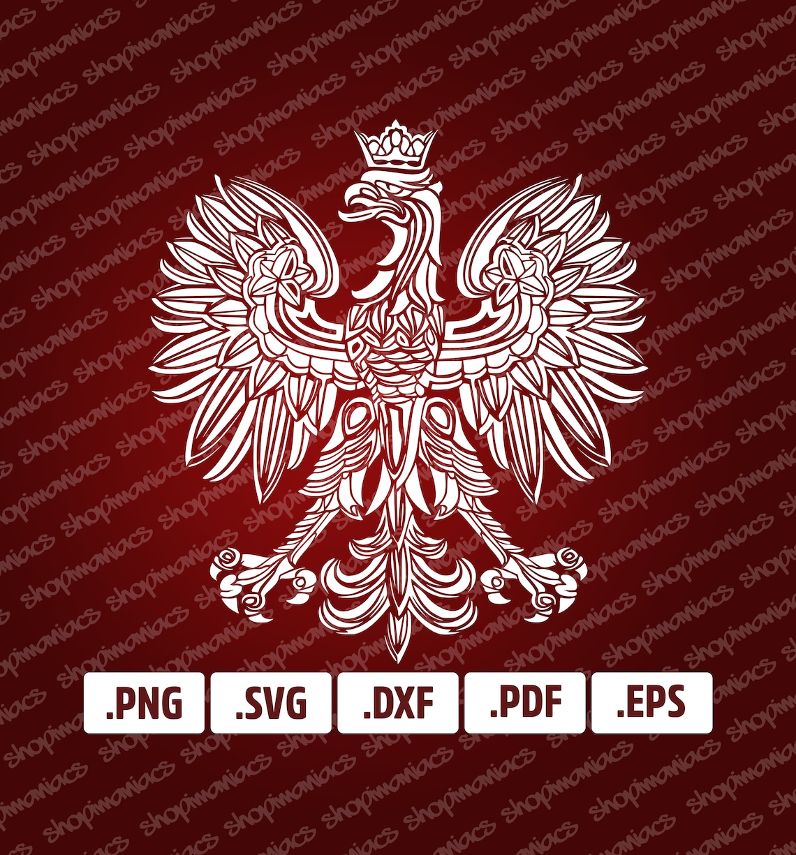 Polish Eagle SVG Digital Download Modernised Symbol Emblem - Etsy