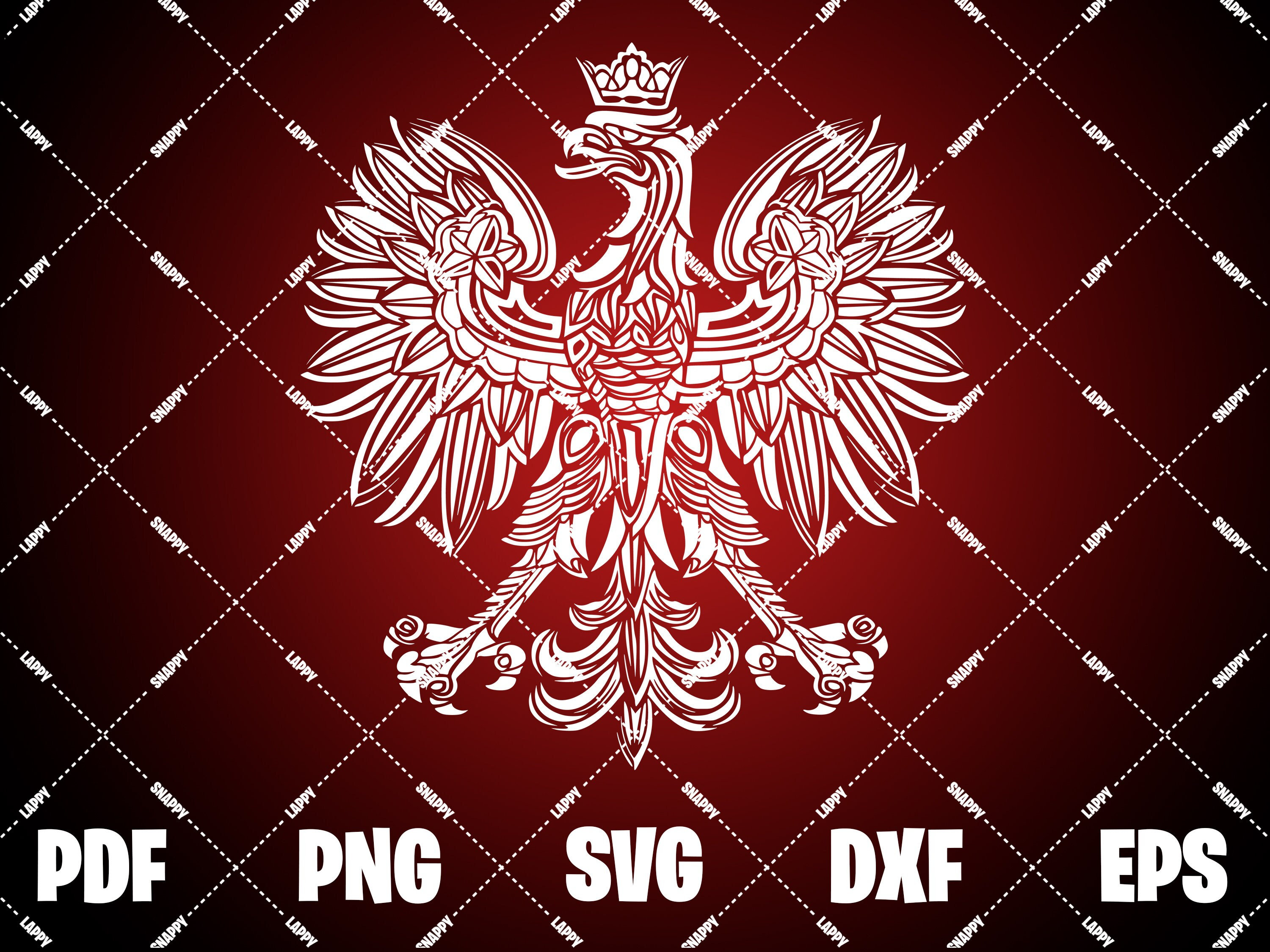 Polish Eagle SVG, Digital Download, Modernised Symbol, Emblem Coat of