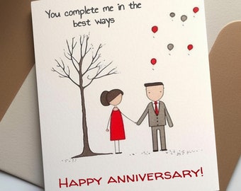 Cute Anniversary Card,Funny Anniversary Card,Happy Anniversary Card,Personalized Anniversary Card,Lovely Anniversary Card,Anniversary Card