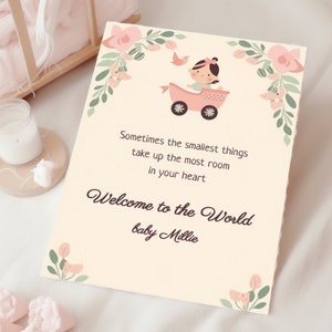Bienvenue dans le monde, carte de bienvenue dans le monde, carte de nouveau bébé, carte de douche de bébé, carte de douche de bébé imprimable, cartes de félicitations, carte souvenir