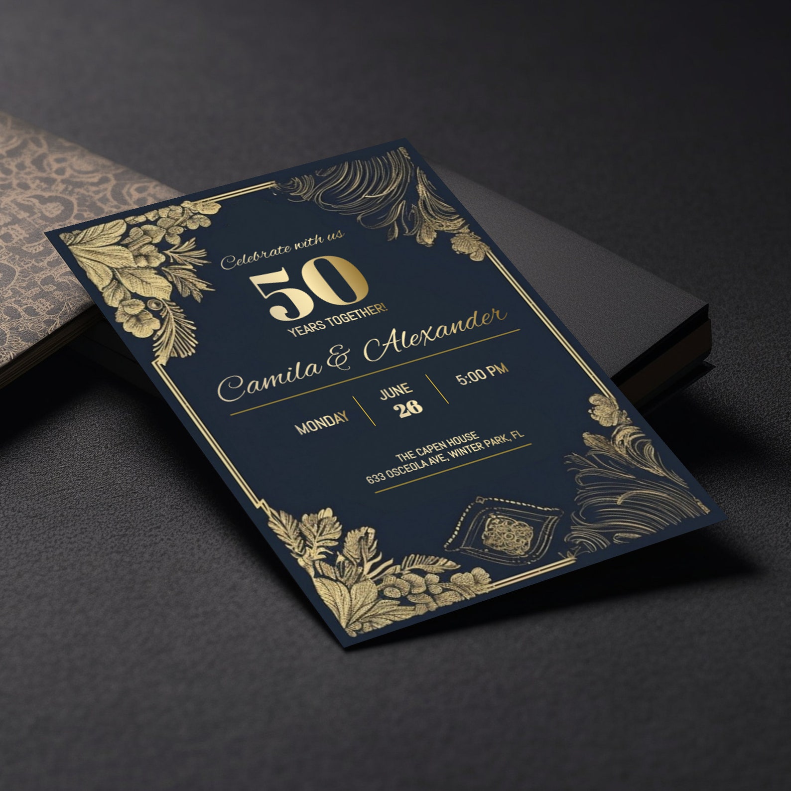 50th Anniversary Invitation Template,50th Anniversary Invitations ...