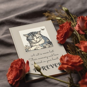 Carta di simpatia per gatti, Carta di simpatia per animali domestici gatto, Carta di simpatia per animali domestici Gatto, Carta di simpatia stampabile, Carta di condoglianze, Carta di perdita del gatto, Lutto per animali domestici