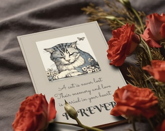 Cat Sympathy Card,Cat Pet Sympathy Card,Pet Sympathy Card Cat,Sympathy Card Printable,Condolences Card,Cat Loss Card,Pets Pet Bereavement