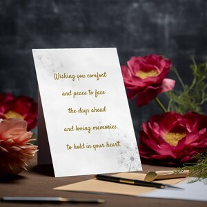 Cousin Beileidskarte,Herunterladbare Beileidskarte,Beileidskarte In liebevoller Erinnerung,Ecard Beileidskarte,Beileidskarte Floral,Beileidskarte Floral