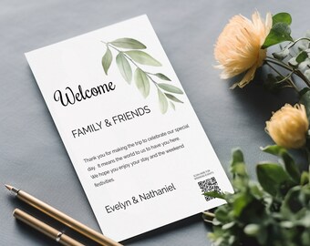 Welcome Bag Card,Welcome Bag Card Template,Wedding Welcome Card,Welcome Bag Insert,Wedding Weekend Itinerary Template,Welcome Card Template