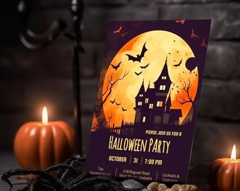 Halloween Party Invitation,Adult Halloween Party Invitation,Halloween Costume Party Invitation,Halloween Invitation,Costume Party Invitation