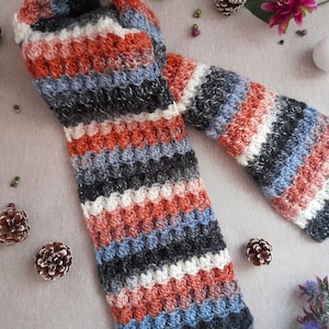 Patrón Bufanda Ribbon Crochet PDF – Bufanda Gruesa Invierno Fácil, Tutorial Ganchillo Principiantes, Bufanda Textura Elegante, Accesorio DIY