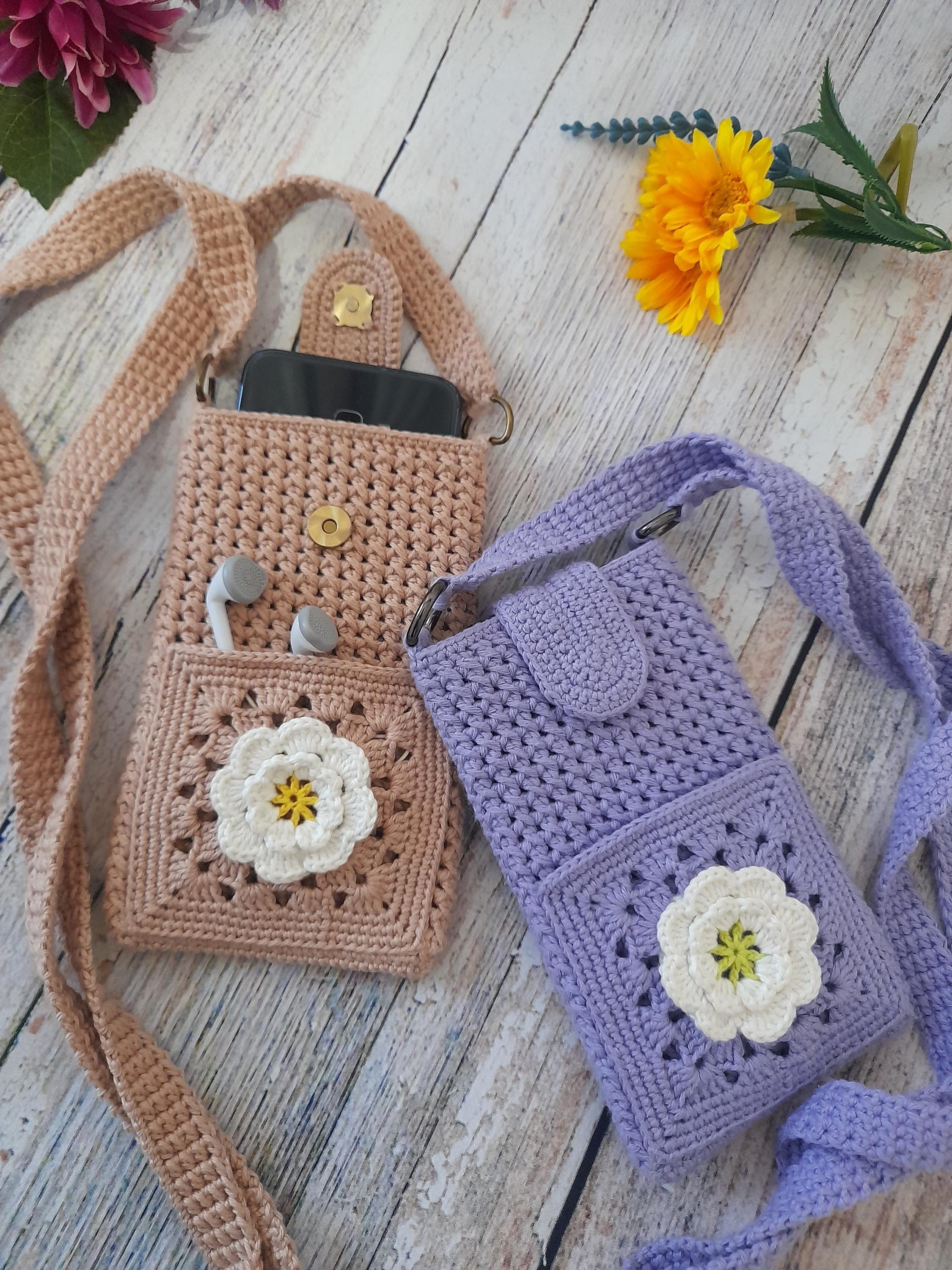 Bolsitas Bolsos Para Celular En Crochet Crochet Phone Pouch España