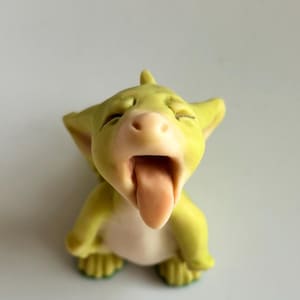 Take Your Medicine Pocket Dragon - Whimsical World Of Pocket Dragons by Real Musgrave -  Hand Made In 1997