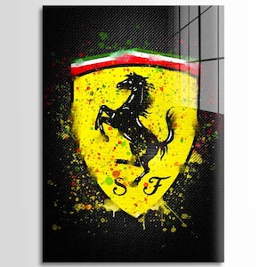 Ferrari Badge Wall Art - Acrylic Glass