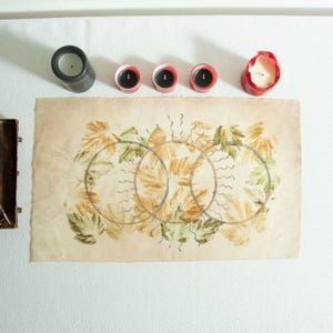 Altar Tarot Karte Tuch, Unikat, Wahrsagungs Zeremonial Tuch, Ritual, Hausaltar Deko, Zauber, Hexen Geschenk, Vintage Stil