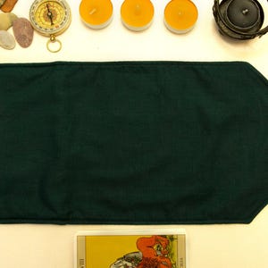 Tarot card wrap, Green Tarot bag, Tarot card holder, Velvet Tarot desk pouch, Case, Box, Gift for Witches, Oracle, Tarot Card Protector