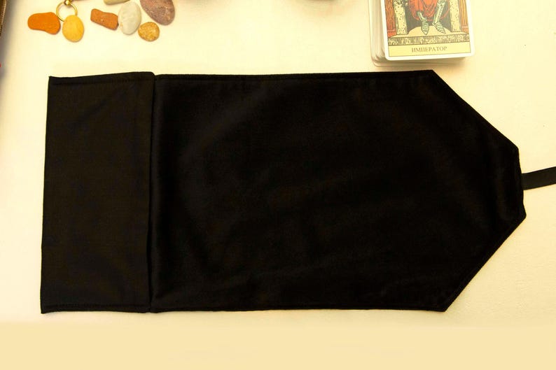 Tarot card wrap, Black Tarot bag, Witchcraft Tarot Case, Tarot card holder, Tarot deck pouch, Gift for Witches
