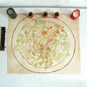 Carta dei Tarocchi dell'Altare in Tessuto, Stampa Ecologica, OOAK, Tessuto per Divinazione, Stile Vintage, Tessuto Cerimoniale, Rituale, Prurito, Incantesimo Magico, Regalo per Streghe