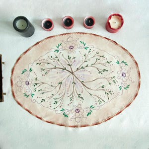 Carta dei Tarocchi dell'Altare in Tessuto, OOAK, Tessuto divinatorio, Tessuto cerimoniale, Rituale, Decorazione per Altare Domestico, Incantesimo Magico, Regalo per Streghe, Vintage stantio