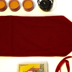 Tarot card wrap red, Tarot card bag velvet, Tarot pouch, Oracle deck case, Velvet Tarot card Holder,  Gift for Witches, Tarot Accessories