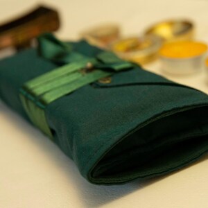Tarot card wrap, Green Tarot bag, Tarot card holder, Velvet Tarot desk pouch, Case, Box, Gift for Witches, Oracle, Tarot Card Protector