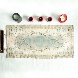 Carta dei Tarocchi dell'Altare in Tessuto, OOAK, Tessuto divinatorio, Tessuto cerimoniale, Rituale, Decorazione per Altare Domestico, Incantesimo Magico, Regalo per Streghe, Vintage stantio