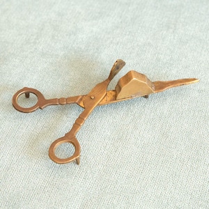 Brass Candle Snuffer: Vintage Candle Scissors, Wick Cutter, Antique Fire Extinguisher, ltar Ritual Tool,  Gift for Witches