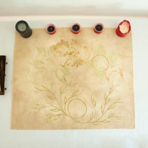 Altar Tarot Karte Tuch, Unikat, Wahrsagungs Zeremonial Tuch, Ritual, Hausaltar Deko, Zauber, Hexen Geschenk, Vintage Stil