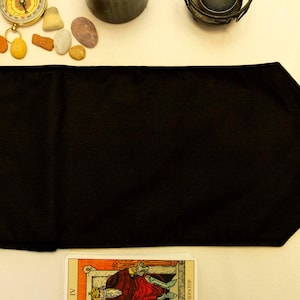 Tarot card wrap, Black Tarot bag, Witchcraft Tarot Case, Tarot card holder, Tarot deck pouch, Gift for Witches