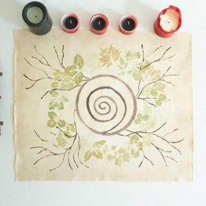 Altar Tarot Karte Tuch, Unikat, Wahrsagungs Zeremonial Tuch, Ritual, Hausaltar Deko, Zauber, Hexen Geschenk, Vintage Stil