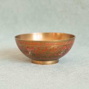 Vintage offerbord, hekskom, rituele ketel, koperen wierookhouder, spreukpot, waarzeggerij, altaardecor, cadeau voor heksen