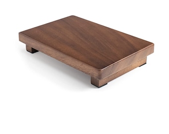 Wooden Soap Tray: Walnut Farmhouse Riser Stand