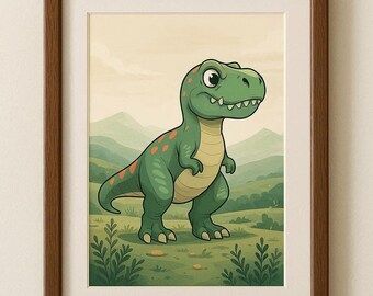Digitale Printdatei "T-Rex", DIN A4 Printable zum Selberausdrucken für Dinosaurier-Fans, Sofortiger Digitaler Download