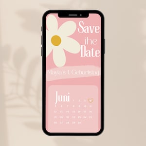 Digital save the date invitation, daisy, daisy, children&#39;s birthday, 1st birthday, eCard download and send via Whatsapp