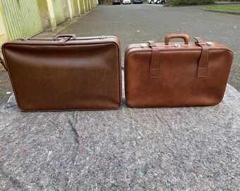 Vintage luggage suitcase leather