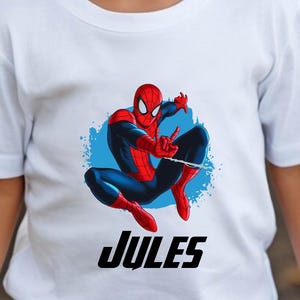 Personalized Spiderman children's t-shirt, gift for children