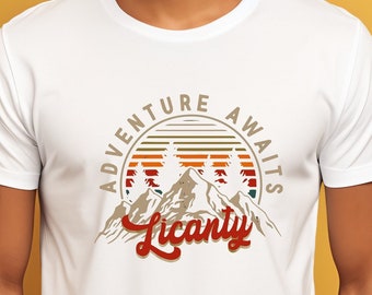 "licanty" men's t-shirt, mountain style t-shirt, gift for men, designer t-shirt, FREE DELIVERY with Mondial Relay