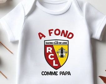 Personalisierter RCL-Babybody „Alles für den Racing Club de Lens“, RC Lens-Unterstützer