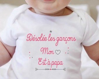 Body bébé personnalisé, body bébé, cadeau pour papa