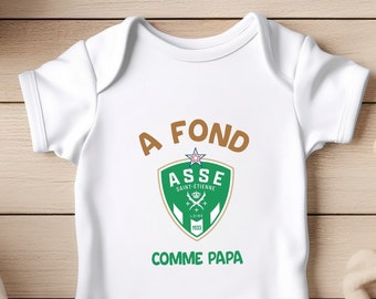 Body bébé personnalisé ASSE ,  Supporter St Etienne