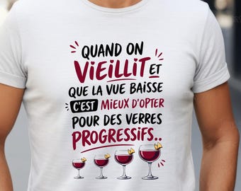 Funny T-shirt for Men or Women – When You Get Older and Your Eyesight Decreases – Birthday, Retirement Gift... Happy Hour T-shirt