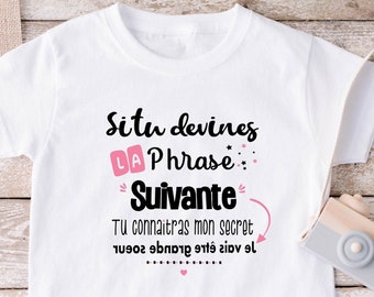 Personalized children's t-shirt, I'm going to be a big sister, pregnancy announcement t-shirt