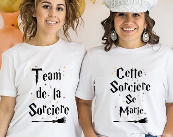 Tee Shirt EVJF personnalisé, Thème Harry Potter, "cette socière se marie". Livraison GRATUITE avec Mondial Relay