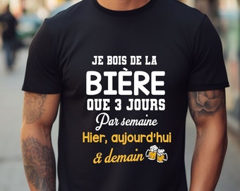 Tshirt pour homme drôle, tshirt  humour bière, cadeau anniversaire, fête ..LIVRAISON gratuite en MONDIAL RELAY