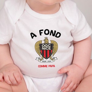 Body bébé personnalisé OGC Nice, Supporter de Nice image 1