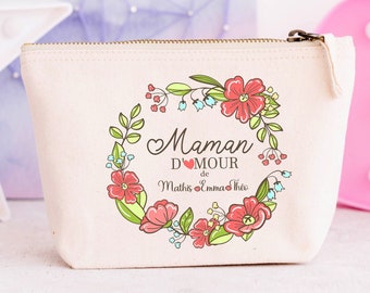 Trousse personnalisée, maman d'amour, mamie d'amour, cadeau anniversaire, fête etc..