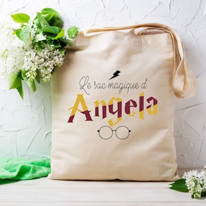 Tote bag personnalisé enfant, modèle Harry potter,sac pour crêche , école, sport,