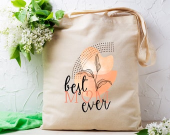 Tote bag fête des mères, Best MOM ever, cadeau pour maman