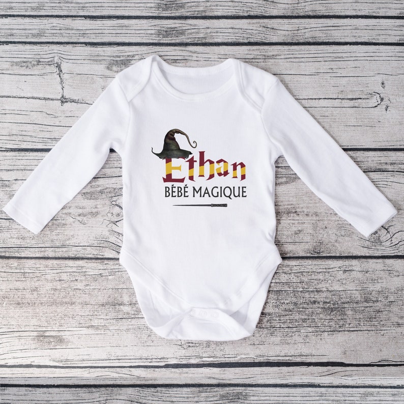 Body bébé personnalisé avec prénom, bébé magique, Harry Potter zdjęcie 4