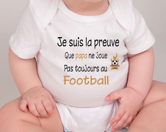 Spreadshirt Body Bébé Bio 'Je Suis Un Supporter De Lens Comme Papa' Manches Courtes