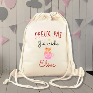 Sac à dos personnalisé enfant, modèle renarde ,sac pour crèche , 30x36cm